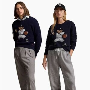 NWT Polo Ralph Lauren Yankees Polo Bear Knit Sweater XL